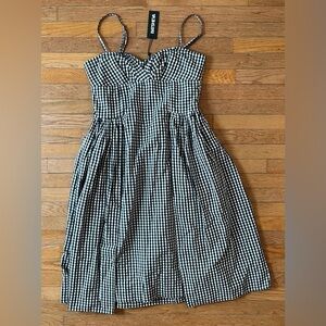 New w/ tags Batsheva Ayra dress in black and white gingham